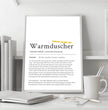 Definition Poster Warmduscher: Ein einzigartiges, personalisiertes Poster - posterfolio.de