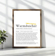 Definition Poster Warmduscher: Ein einzigartiges, personalisiertes Poster - posterfolio.de