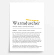 Definition Poster Warmduscher: Ein einzigartiges, personalisiertes Poster