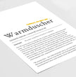 Definition Poster Warmduscher: Ein einzigartiges, personalisiertes Poster - posterfolio.de