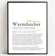 Definition Poster Warmduscher: Ein einzigartiges, personalisiertes Poster - posterfolio.de