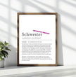 Definition Poster Schwester: Ein einzigartiges, personalisiertes Poster - posterfolio.de
