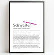 Personalisierte Poster Bilderrahmen schwarz matt 20 x 30 cm