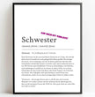 Definition Poster Schwester: Ein einzigartiges, personalisiertes Poster - posterfolio.de