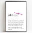 Definition Poster Schwester: Ein einzigartiges, personalisiertes Poster - posterfolio.de