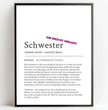 Definition Poster Schwester: Ein einzigartiges, personalisiertes Poster - posterfolio.de