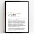 Definition Poster Bruder: Ein einzigartiges, personalisiertes Poster - posterfolio.de