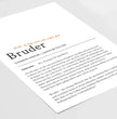 Definition Poster Bruder: Ein einzigartiges, personalisiertes Poster - posterfolio.de