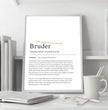 Definition Poster Bruder: Ein einzigartiges, personalisiertes Poster - posterfolio.de