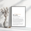Definition Poster Bruder: Ein einzigartiges, personalisiertes Poster - posterfolio.de