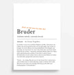 Definition Poster Bruder: Ein einzigartiges, personalisiertes Poster