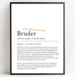 Definition Poster Bruder: Ein einzigartiges, personalisiertes Poster - posterfolio.de