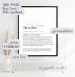 Definition Poster Bruder: Ein einzigartiges, personalisiertes Poster - posterfolio.de