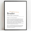 Definition Poster Bruder: Ein einzigartiges, personalisiertes Poster - posterfolio.de