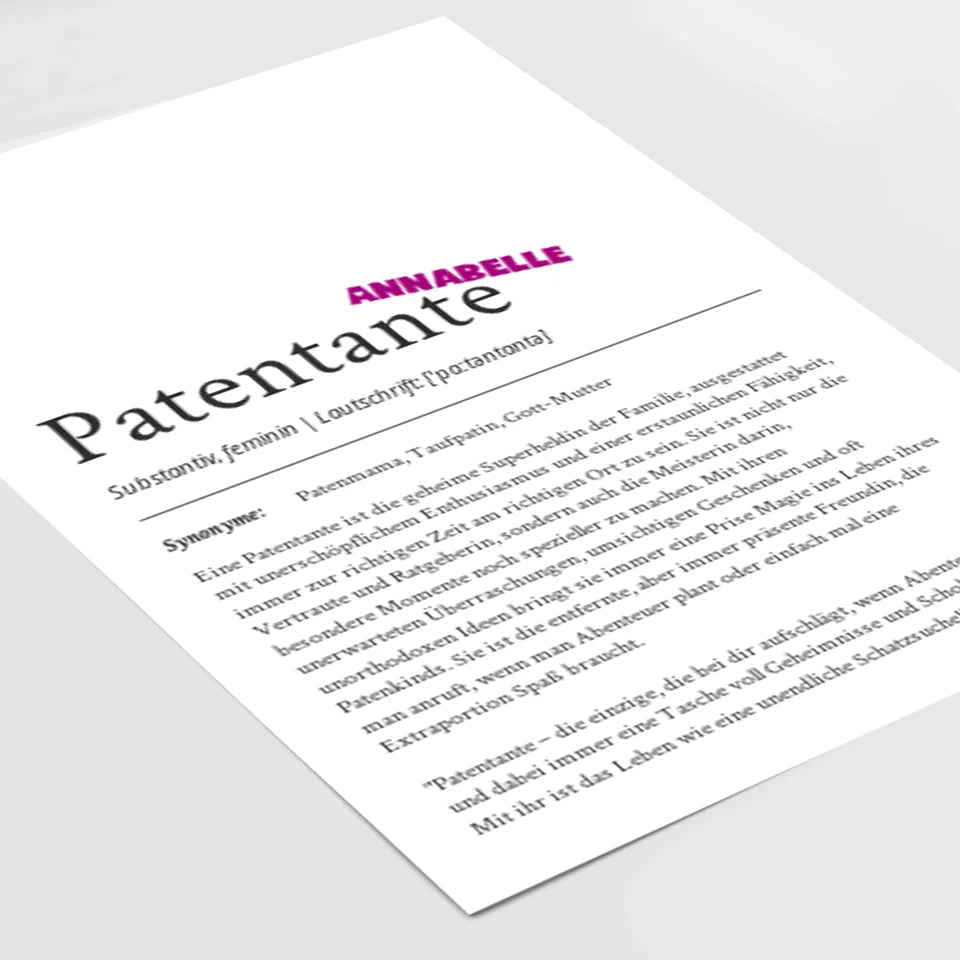 Personalisiertes Poster DIN A4