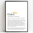 Definition Poster Onkel: Dein einzigartiges personalisiertes Geschenk - posterfolio.de
