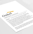 Definition Poster Onkel: Dein einzigartiges personalisiertes Geschenk - posterfolio.de