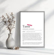 Definition Poster Tante: Dein einzigartiges personalisiertes Geschenk - posterfolio.de