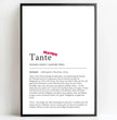 Definition Poster Tante: Dein einzigartiges personalisiertes Geschenk - posterfolio.de