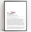 Definition Poster Tante: Dein einzigartiges personalisiertes Geschenk - posterfolio.de