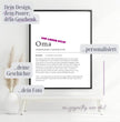 Definition Poster Oma: Dein liebevolles personalisiertes Geschenk - posterfolio.de