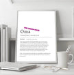 Definition Poster Oma: Dein liebevolles personalisiertes Geschenk - posterfolio.de