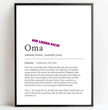 Definition Poster Oma: Dein liebevolles personalisiertes Geschenk - posterfolio.de