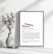 Definition Poster Mama: Dein liebevolles personalisiertes Geschenk - posterfolio.de