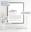 Definition Poster Mama: Dein liebevolles personalisiertes Geschenk - posterfolio.de
