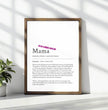 Definition Poster Mama: Dein liebevolles personalisiertes Geschenk - posterfolio.de