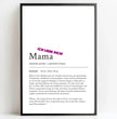 Definition Poster Mama: Dein liebevolles personalisiertes Geschenk - posterfolio.de