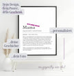 Definition Poster Mama: Dein liebevolles personalisiertes Geschenk - posterfolio.de