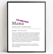 Definition Poster Mama: Dein liebevolles personalisiertes Geschenk - posterfolio.de