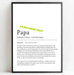 Definition Poster Papa: Dein personalisiertes Geschenk voller Liebe - posterfolio.de