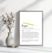 Definition Poster Papa: Dein personalisiertes Geschenk voller Liebe - posterfolio.de