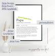Definition Poster Papa: Dein personalisiertes Geschenk voller Liebe - posterfolio.de