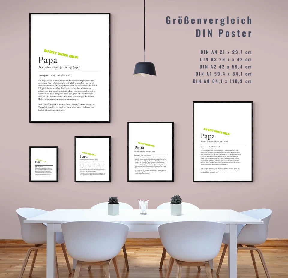 Definition Poster Papa: Dein personalisiertes Geschenk voller Liebe