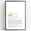Definition Poster Papa: Dein personalisiertes Geschenk voller Liebe - posterfolio.de