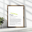 Definition Poster Papa: Dein personalisiertes Geschenk voller Liebe - posterfolio.de