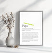 Definition Poster Papa: Dein personalisiertes Geschenk voller Liebe - posterfolio.de