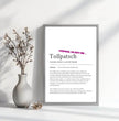 Definition Poster Tollpatsch: Dein humorvolles personalisiertes Geschenk - posterfolio.de