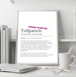 Definition Poster Tollpatsch: Dein humorvolles personalisiertes Geschenk - posterfolio.de