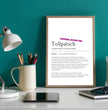 Definition Poster Tollpatsch: Dein humorvolles personalisiertes Geschenk - posterfolio.de