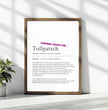 Definition Poster Tollpatsch: Dein humorvolles personalisiertes Geschenk - posterfolio.de