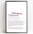 Definition Poster Tollpatsch: Dein humorvolles personalisiertes Geschenk - posterfolio.de