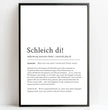 Personalisierte Poster Bilderrahmen schwarz matt 20 x 30 cm