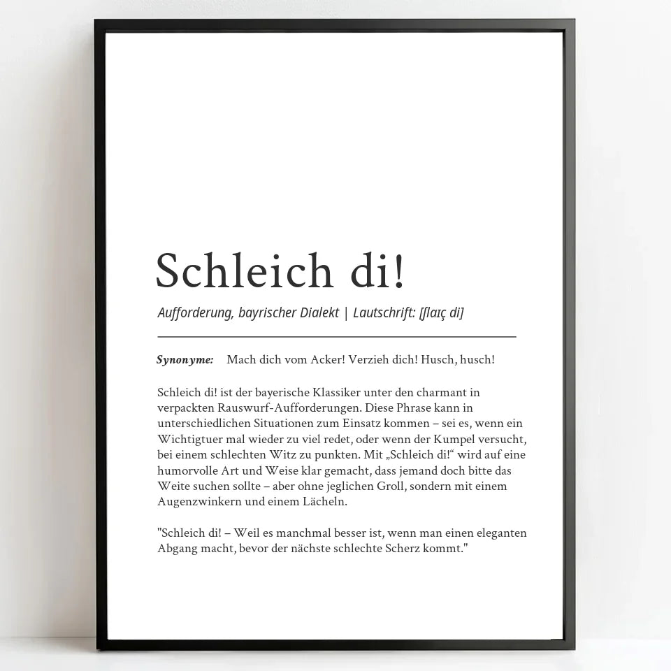 Personalisierte Poster  Bilderrahmen schwarz matt 30 x 40 cm