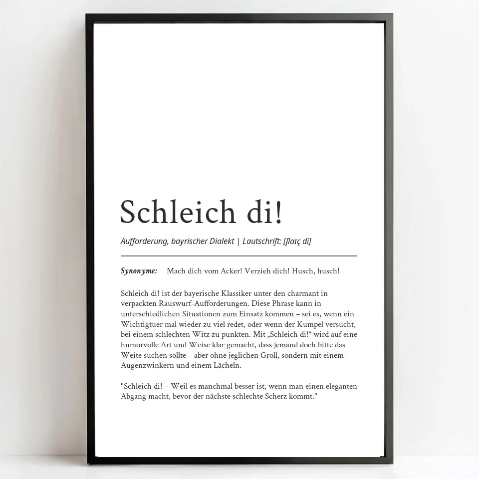 Personalisierte Poster Bilderrahmen schwarz matt 40 x 60 cm