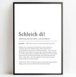 Personalisierte Poster Bilderrahmen schwarz matt 40 x 60 cm