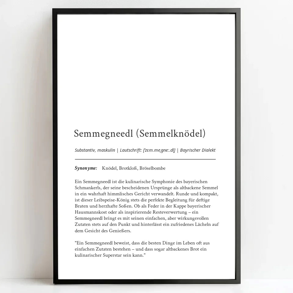 Personalisierte Poster Bilderrahmen schwarz matt 20 x 30 cm